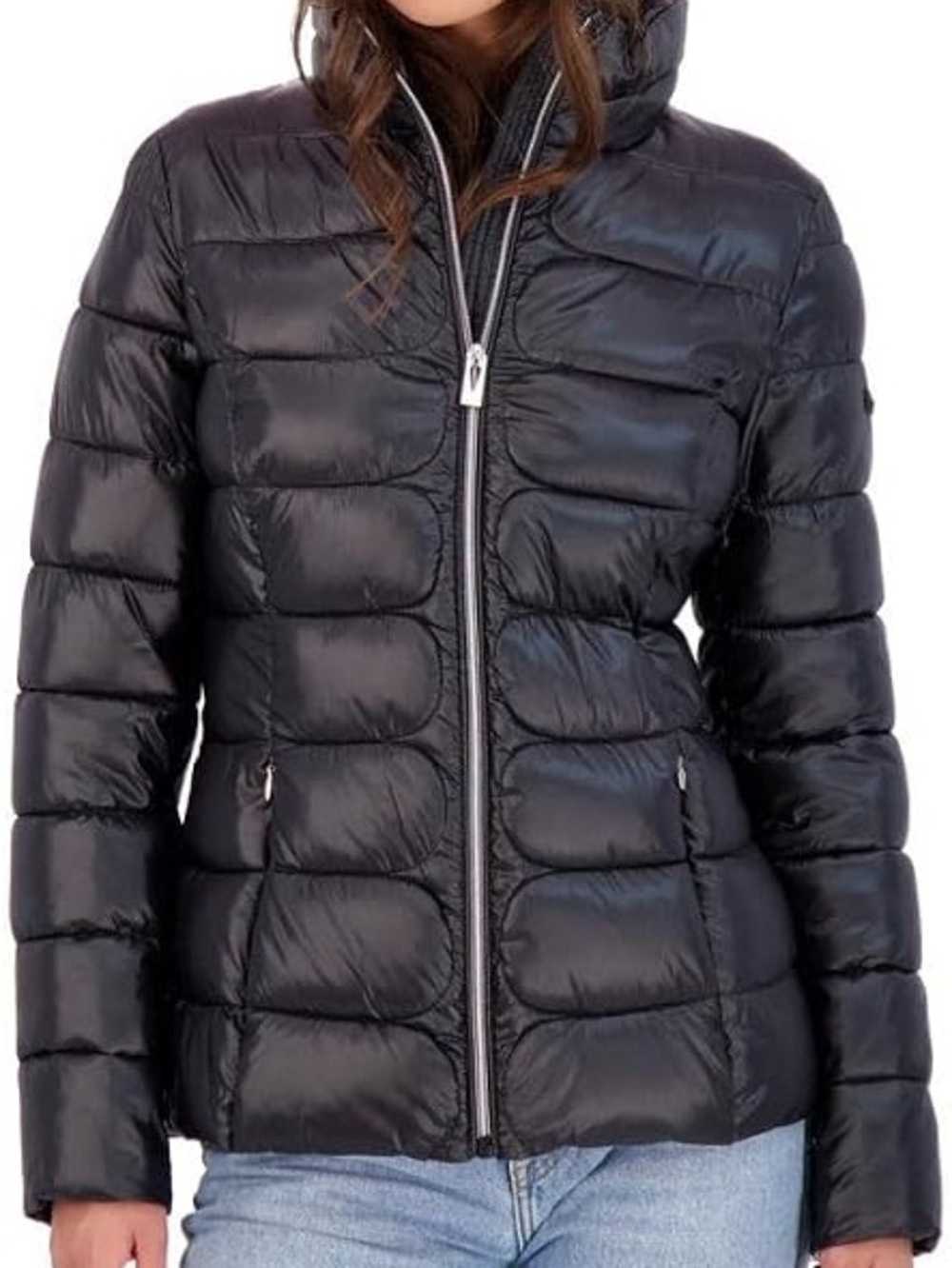 Via Spiga Black Quilted Packable Puffer Jacket size XS